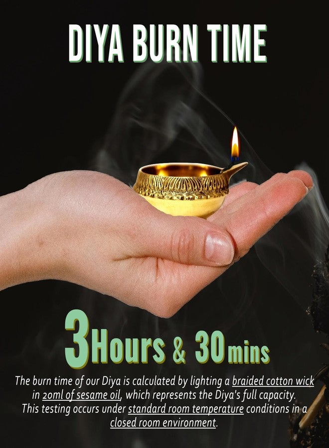 Lamina Brass Diya for Puja (Small 5.8 cm, Golden Color) - Set of 2 Pital Kuber Deep Vilakku for Daily/Festive Worship, Home Temple Decoration, Diwali, Housewarming, Wedding & Spiritual Return Gift. - Image 5